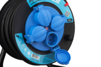 Подовжувач мережевий 2E REEL 20м, чорно-синій (2E-CR4315IP44M20)