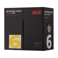 Мережевий кабель 2E CAT 6 U-UTP AWG 23/1 LSZH-1, 305м, жовтий (2E-CBL6EUTP-LSZH1-YLW) 