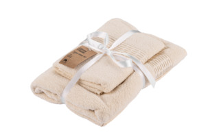 Набір рушників махрових ARDESTO Lotus, 50х90см, 70х140см, 2шт, айворі (ART2357IV) 