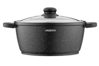 Кастрюля со стеклянной крышкой ARDESTO Gemini Anzio, 4.4л, алюминий, черный (AR2424GE)