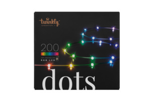 Гірлянда Smart LED Twinkly Dots Lights, 10м, кабель чорний (TWD200STP-BEU) 
