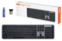 Клавиатура мембранная 2E, серо-чёрный (2E-KS240WG_UA)