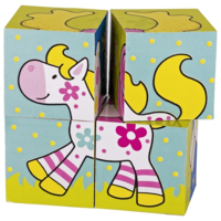 Кубики дерев'яні goki Мої друзі Susibelle (57511)