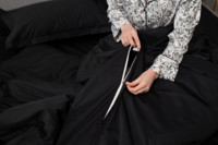 Простынь на резинке ARDESTO Mix&Match Premium, 160х200+30см, черный (ART1620FSL)