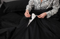 Простынь на резинке ARDESTO Mix&Match Premium, 160х200+30см, черный (ART1620FSL)