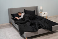 Простирадло на резинці ARDESTO Mix&Match Premium, 180x200+30см, чорний (ART1820FSL)