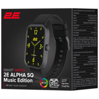 Смарт-годинник 2E Alpha SQ Music Edition, чорний (2E-CWW40BK)