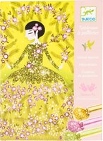 Художній комплект Djeco малювання блискітками Блискучі наряди (DJ09500) 