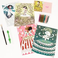 Художественный комплект Djeco рисование блестками Блестящие наряды (DJ09500)