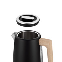 Електрочайник ARDESTO Wood Modern, 1.7л, метал, чорний (EKL-F420BWD)