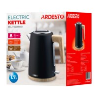 Електрочайник ARDESTO Wood Modern, 1.7л, метал, чорний (EKL-F420BWD)