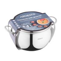 Кастрюля со стеклянной крышкой ARDESTO Gemini Liguria, 6.4л, нержавеющая сталь (AR4364GB)