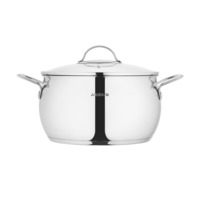 Кастрюля со стеклянной крышкой ARDESTO Gemini Liguria, 6.4л, нержавеющая сталь (AR4364GB)