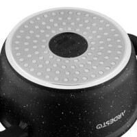 Каструля зі скляною кришкою ARDESTO Gemini Anzio, 1.2л, алюміній, чорний (AR2412GE)