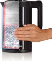 Електрочайник Gorenje 1.7л, подвійні стінки, LED дисплей, Strix контроль, чорний (K17DWDII)