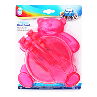 Тарілка Canpol babies Ведмежа з ложкою та виделкою