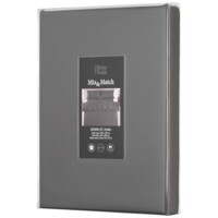 Комплект постільної білизни ARDESTO Mix&Match Premium, двоспальний, сатин, сірий (ART2022SY)