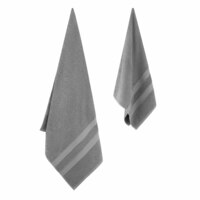 Набір рушників махрових ARDESTO Splendid 50х90см, 70х140см, 2шт, сірий (ART2359GR)