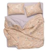 Комплект постільної білизни ARDESTO Gloria, двоспальний євро, сатин, магнолія, смужки (ART2022MB)