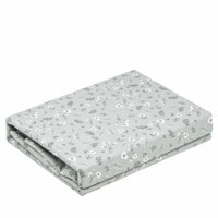 Комплект постільної білизни ARDESTO Gloria, двоспальний євро, сатин, дрібні квіти, сірий (ART2022SS)