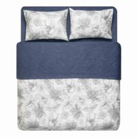 Комплект постільної білизни ARDESTO Gloria, півтораспальний євро, сатин, півонії, синій (ART1622PD)