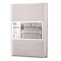 Комплект постільної білизни ARDESTO Gloria, півтораспальний євро, сатин, смужки, коричневий (ART1622RB)