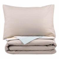 Комплект постільної білизни ARDESTO Gloria, півтораспальний євро, сатин, смужки, коричневий (ART1622RB)