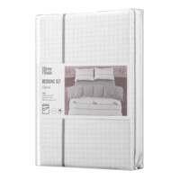 Комплект постельного белья ARDESTO Gloria, полутораспальный евро, сатин, панды, клетка (ART1622PW)