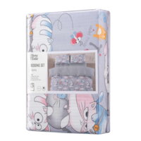 Комплект постільної білизни ARDESTO Gloria, півтораспальний євро, сатин, веселі котики, смужка (ART1622FC)