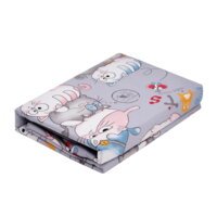 Комплект постільної білизни ARDESTO Gloria, півтораспальний євро, сатин, веселі котики, смужка (ART1622FC)