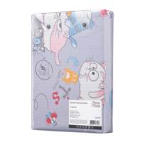 Комплект постельного белья ARDESTO Gloria, двуспальный евро, сатин, веселые котики, серый (ART2022FC)