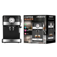 Кофеварка ARDESTO Steel Collection рожковая 1.5л, черно-серебристый (YCM-E16B)