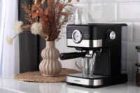 Кофеварка ARDESTO Steel Collection рожковая 1.5л, черно-серебристый (YCM-E16B)