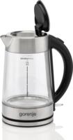 Електрочайник Gorenje, strix контроль, скло+метал 2200 Вт 1.7л (K17GDWII)