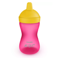 Чашка-непроливайка Avent з твердим носиком, 300 мл, рожевий колір (SCF804/04) 
