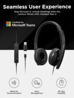 Гарнітура Lenovo Wired ANC Headset Gen 2 Teams (4XD1M45627)