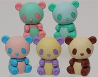 Набор ластиков для карандаша Iwako Пандочки 5 шт (ER-GLB003)