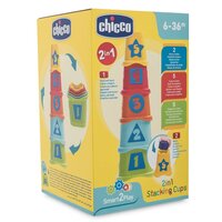 Розвиваюча іграшка Chicco Пірамідка Stacking Cups 2 в 1 (09373.00)