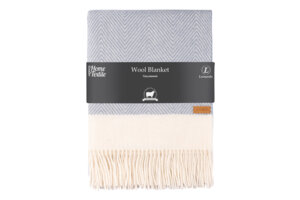 Плед ARDESTO Leonardo Bianco 140x200см 100% вовна, блакитний (ART0503LB) 