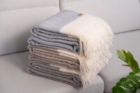 Плед ARDESTO Leonardo Bianco 140x200см 100% шерсть, голубой (ART0503LB)