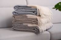 Плед ARDESTO Leonardo Bianco 140x200см 100% шерсть, голубой (ART0503LB)