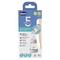 Пляшка Chicco Perfect 5 бежева з соскою 0 міс, 150 мл (20211.30.40)