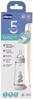 Пляшка для годування пластикова Chicco Perfect 5 із силіконовою соскою 4+ міс. 300 мл Бежева (20235.30.40)