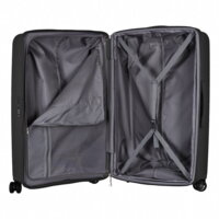 Набор чемоданов 2E, Aero, полипропилен, L+M+S, TSA, 4 колеса, EXP, черный (2E-SPP-AERO-SET3-BK)