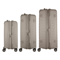 Набір валіз 2E, Aero, поліпропілен, (L+M+S), TSA, 4 колеса, EXP, сіро-коричневий (2E-SPP-AERO-SET3-TP)