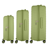 Набір валіз 2E, Aero, поліпропілен, L+M+S, TSA, 4 колеса, EXP, оливково-зелений (2E-SPP-AERO-SET3-MG)