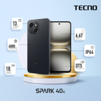 Смартфон TECNO Spark 40C (KM4k) 4/128Gb Ink Black (4894947092459)