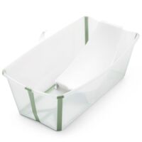 Набір Stokke Flexi Bath: ванночка складна та адаптер, зелений з білим (531508) 