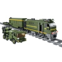 Конструктор ZIPP Toys Потяг DF2159 з рельсами зелений (98252) 