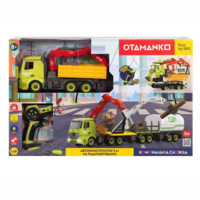 Конструктор Otamanko 3-в-1 Коммунальная служба Погрузчик с поддоном, грейфер, водовоз (532.02.85)